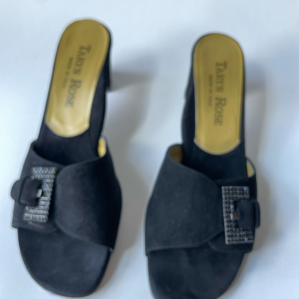 Taryn Rose Madison size 39.5 US9 Blk suede sandal - Picture 5 of 13